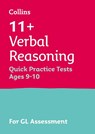 11+ Verbal Reasoning Quick Practice Tests Age 9-10 (Year 5) - Letts 11+ - 9781844199129