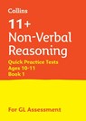 11+ Non-Verbal Reasoning Quick Practice Tests Age 10-11 (Year 6) Book 1 - Letts 11+ - 9781844199174