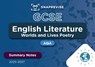 SnapRevise GCSE AQA English Literature: Worlds and Lives Poetry Summary Notes - SnapRevise - 9781917424868