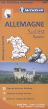 Michelin Wegenkaart 546 Duitsland Zuidoost - Beieren - Michelin - 9782067183674