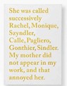 Sophie Calle - Rachel, Monique... - Sophie Calle - 9782365111171