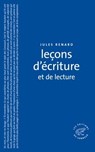 Leçons d'écriture et de lecture - Jules Renard - 9782373850239