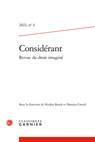 Considerant - Revue Du Droit Imagine 2022,4 - Classiques Garnier - 9782406129059