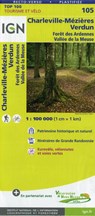 IGN 1 : 100 000 Charleville - Mézières - Verdun -  - 9782758540779