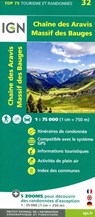Chaine des Aravis Massif des Bauges 1:75 000 -  - 9782758552529