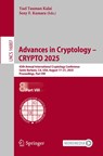 Advances in Cryptology – CRYPTO 2025 - Yael Tauman Kalai ; Seny F. Kamara - 9783032019127