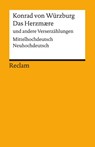 Das Herzmaere und andere Verserzählungen - Konrad von Würzburg - 9783150193815