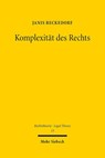 Komplexität des Rechts - Janis Beckedorf - 9783161644757
