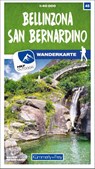 Bellinzona - San Bernardino 45 Wanderkarte 1:40 000 matt laminiert -  - 9783259023457