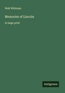 Memories of Lincoln - Walt Whitman - 9783388044446