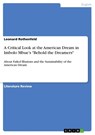 A Critical Look at the American Dream in Imbolo Mbue's "Behold the Dreamers" - Leonard Rothenfeld - 9783389088234
