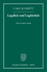 Legalität und Legitimität - Carl Schmitt - 9783428138449