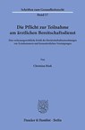 Die Pflicht zur Teilnahme am ärztlichen Bereitschaftsdienst. - Christian Rink - 9783428180493