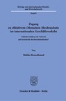 Zugang zu effektivem (Menschen-)Rechtsschutz im internationalen Geschäftsverkehr - Malika Boussihmad - 9783428195664