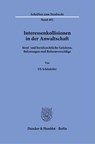 Interessenkollisionen in der Anwaltschaft - Uli Schönhöfer - 9783428196531