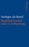 Verleger als Beruf -  - 9783518244203
