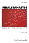 Inhaltsanalyse - Klaus Merten - 9783531114422