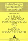 Vocabularium Russo-Germanicum und Russorum Formulae Loquendi 1707 - Panzer Baldur Panzer - 9783631418116