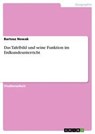 Das Tafelbild und seine Funktion im Erdkundeunterricht - Bartosz Nowak - 9783638765190