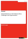 Industrialization in Sub Saharan Africa. Challenges and Opportunities - Anonym - 9783668832886