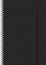 Buchkalender Wochentimer Spirale schwarz 2026 -  - 9783731890430