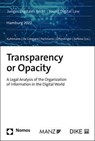 Transparency or Opacity - KUHLMANN,  Simone ; De Gregorio, Fabrizio ; Fertmann, Martin - 9783756000272