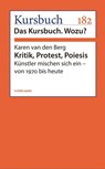 Kritik, Protest, Poiesis - Karen van den Berg - 9783867745055