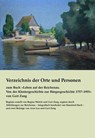 Verzeichnis der Orte und Personen zum Buch "Leben auf der Reichenau" von Gert Zang - Gert Zang - 9783868092097