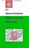 DAV Alpenvereinskarte 02/1 Allgäuer - Lechtaler Alpen - West 1 : 25 000 -  - 9783928777131