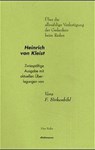 Über die allmähliche Verfertigung der Gedanken beim Reden - Heinrich von Kleist - 9783929232554