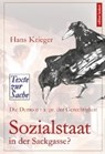 Sozialstaat in der Sackgasse? - KRIEGER,  Hans - 9783940781062