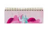 Rosa Tischkalender ohne Datum Alpaka & Kaktus. Hochwertiger, moderner Wochenkalender, Querkalender für 52 Wochen +1. 1 Woche 2 Seiten. Verwendbar als Kalender 2022 - Lisa Wirth - 9783964438928