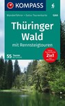 KOMPASS Wanderführer Thüringer Wald mit Rennsteigtouren, 55 Touren mit Extra-Tourenkarte - Kay Tschersich - 9783991219736