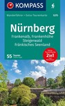 KOMPASS Wanderführer Nürnberg, Frankenalb, Frankenhöhe, Steigerwald, Fränkisches Seenland, 55 Touren mit Extra-Tourenkarte - Tobias Pape - 9783991541325