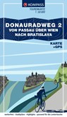 KOMPASS Fahrrad-Tourenkarte Donauradweg 2, von Passau über Wien nach Bratislava 1:50.000 -  - 9783991542841