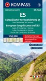 KOMPASS Wander-Tourenkarte Europäischer Fernwanderweg E5 Alpenüberquerung vom Bodensee bis Verona 1:50.000 -  - 9783991542933