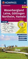 KOMPASS Fahrradkarte 3363 Weserbergland, Leine, Göttingen, Northeim, Hameln mit Knotenpunkten 1:70.000 -  - 9783991543527