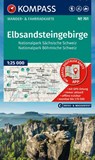 KOMPASS Wanderkarte 761 Elbsandsteingebirge, Nationalpark Sächsische Schweiz, Nationalpark Böhmische Schweiz 1:25.000 -  - 9783991543732