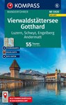 KOMPASS Wanderführer Vierwaldstättersee, Gotthard, 55 Touren mit Extra-Tourenkarte - Franz Wille - 9783991543909