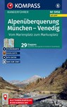 KOMPASS Wanderführer Alpenüberquerung München, Venedig, Vom Marienplatz zum Markusplatz, 29 Etappen mit Extra-Tourenkarte - Raphaela Moczynski ; Gerhard Stummvoll - 9783991544746