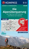 KOMPASS Wanderkarte 289 Die Alpenüberquerung - vom Tegernsee über Achensee und Zillertal nach Sterzing 1:50.000 -  - 9783991545545