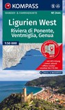 KOMPASS Wanderkarte 2444 Ligurien West - Riviera di Ponente, Ventimiglia bis Genua 1:60.000 -  - 9783991545767