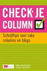 Check je column - Anne Boerrigter ; Eric Tiggeler ; Woord & Taal | redactie - 9789012583084
