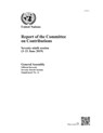 Report of the Committee on Contributions - United Nations: Committee on Contributions ; United Nations: General Assembly - 9789218600219