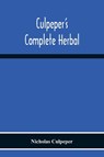 Culpeper'S Complete Herbal - Nicholas Culpeper - 9789354219931