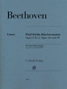 Fünf leichte Klaviersonaten op. 2 Nr. 1, op. 14 und op. 49 - Ludwig van Beethoven - 9790201813912