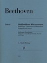 Fünf berühmte Klaviersonaten op. 13, op. 26, op. 27 Nr. 2, op. 28 und op. 31 Nr. 2 - Ludwig van Beethoven - 9790201813929