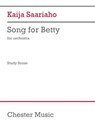 Saariaho: Song for Betty for Orchestra Study Score - Kaija Saariaho - 9798350143195