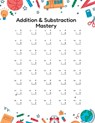 Addition and Substraction Mastery: Math Drill pratice for kids grade 1 - 3 - Freepik Dotcom - 9798356922060