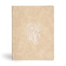 CSB Illustrator's Notetaking Bible, Large Print Edition, Cream Leathertouch - Csb Bibles by Holman - 9798384518266